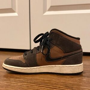 Nike Brown & Gray Suede Mid-Top Sneaker